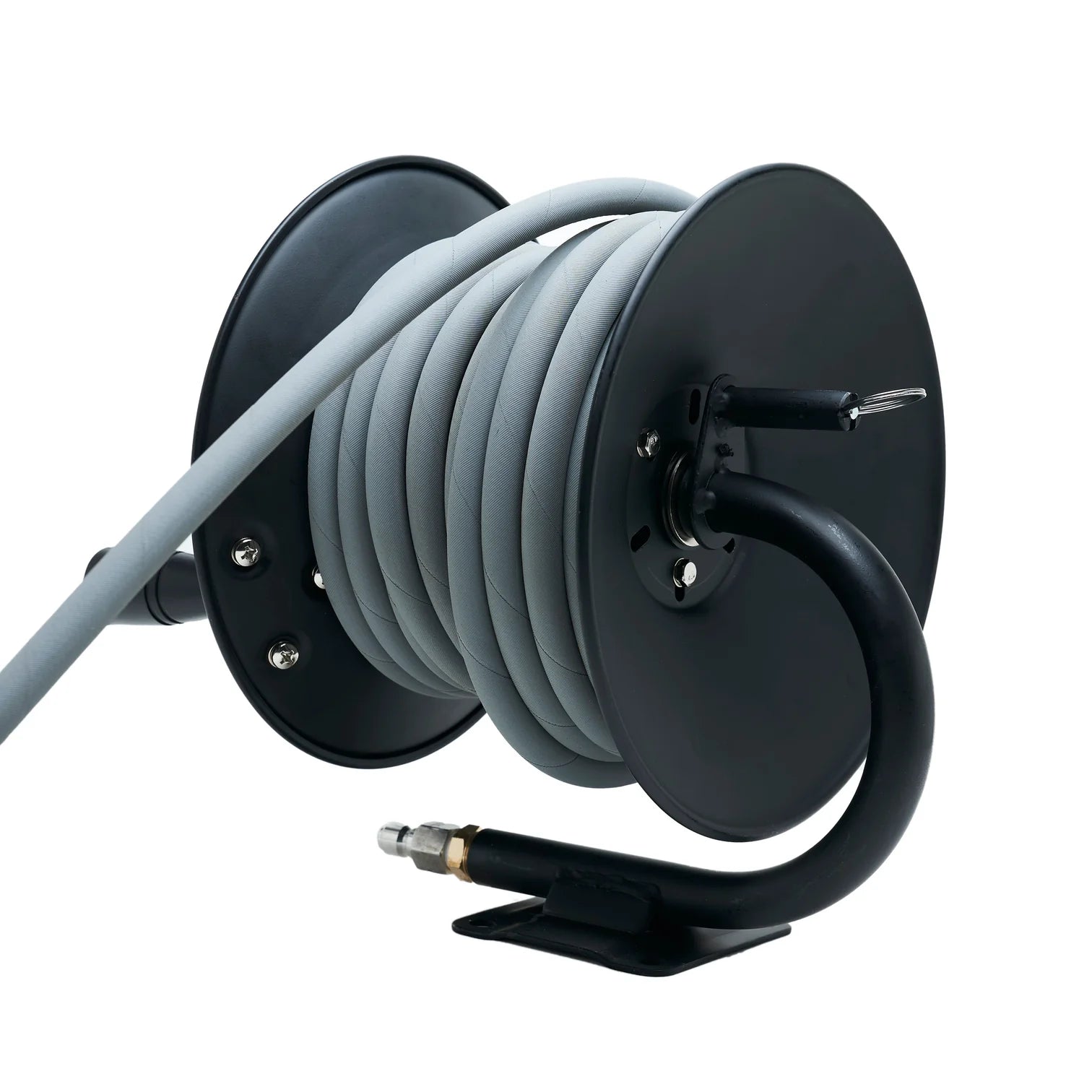 MTM HYDRO 100' Premium Hose Reel Kit - 100' non-marking grey