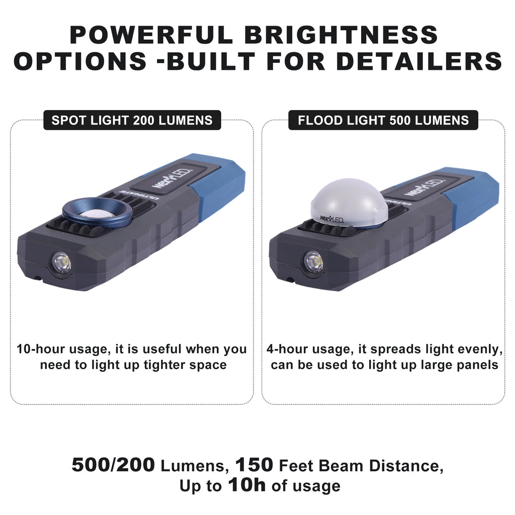 NEXTLED - Ultimate Professional Rechargeable Auto Detailing Light