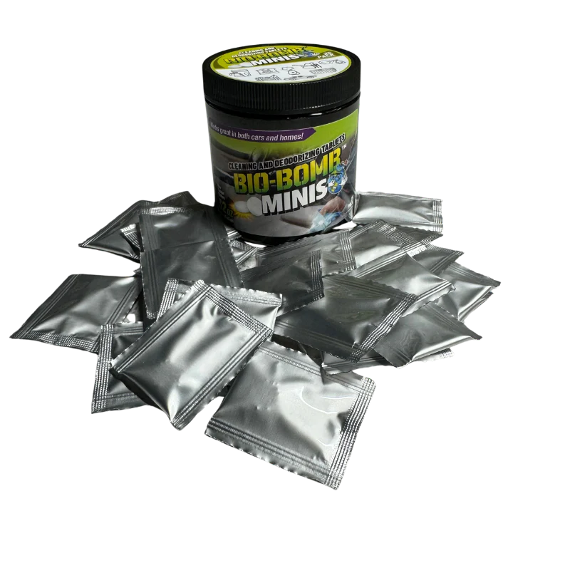 Bio Bombs - Bio-Bomb Minis: Dissolvable Cleaning and Deodorizing Tablets | 10 Pack, 25 Pack, 50 Pack