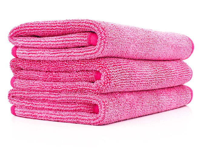 The Rag Company Premium FTW 16in. x 16in Pink - 3 Pack