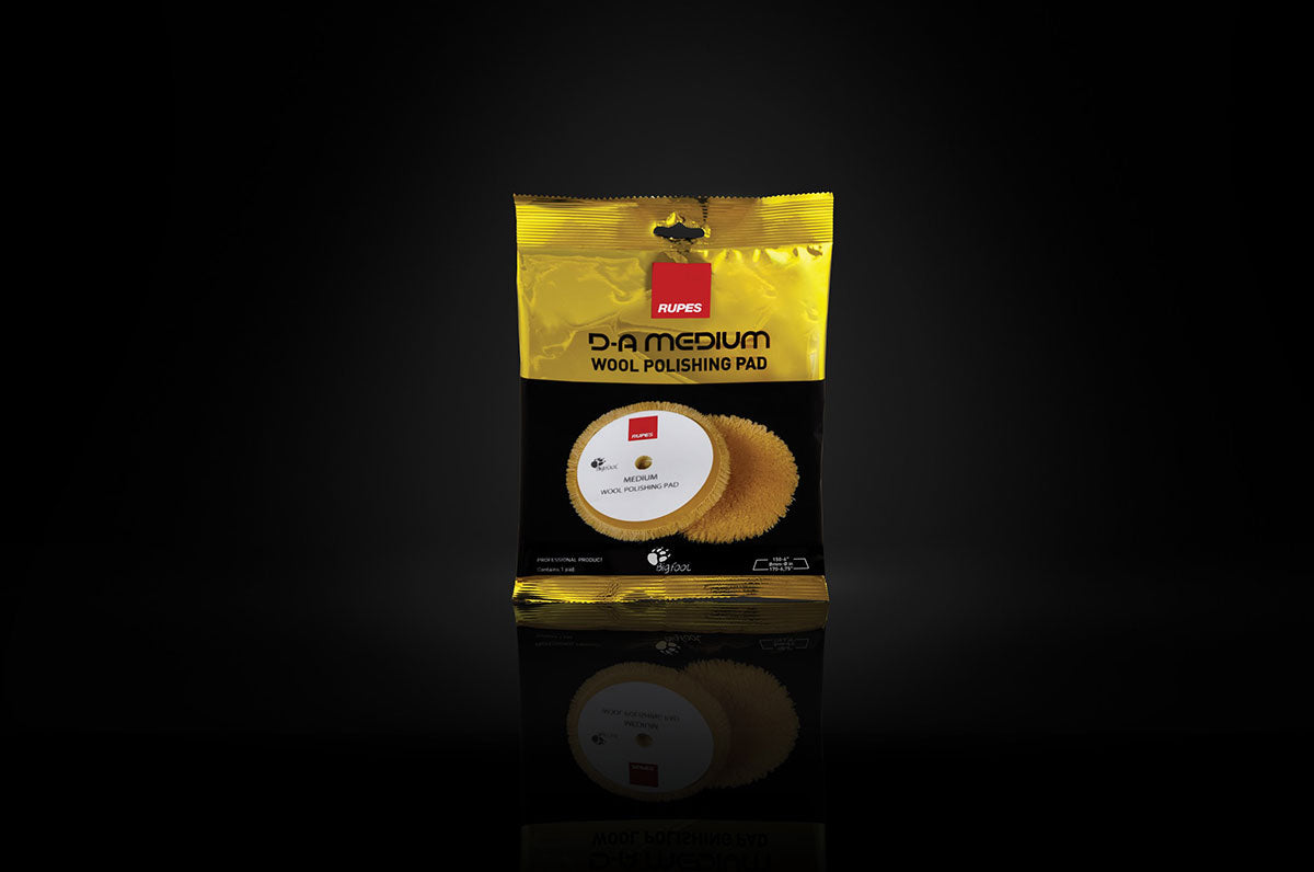 RUPES Medium Wool Polishing Pad (Yellow) - (90MM, 145MM, 170MM)