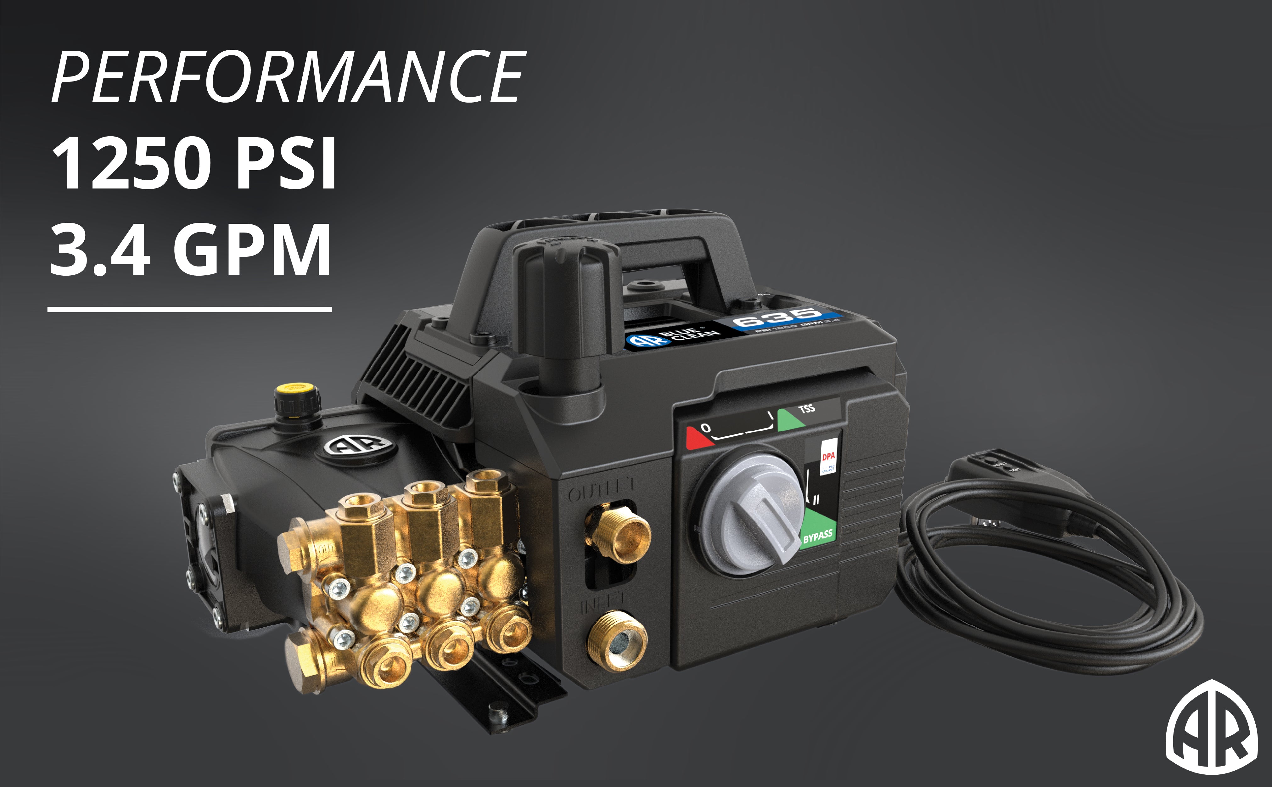 AR Blue Clean AR635 HOT WATER Pressure Washer | AR Blue Clean 635 3.4