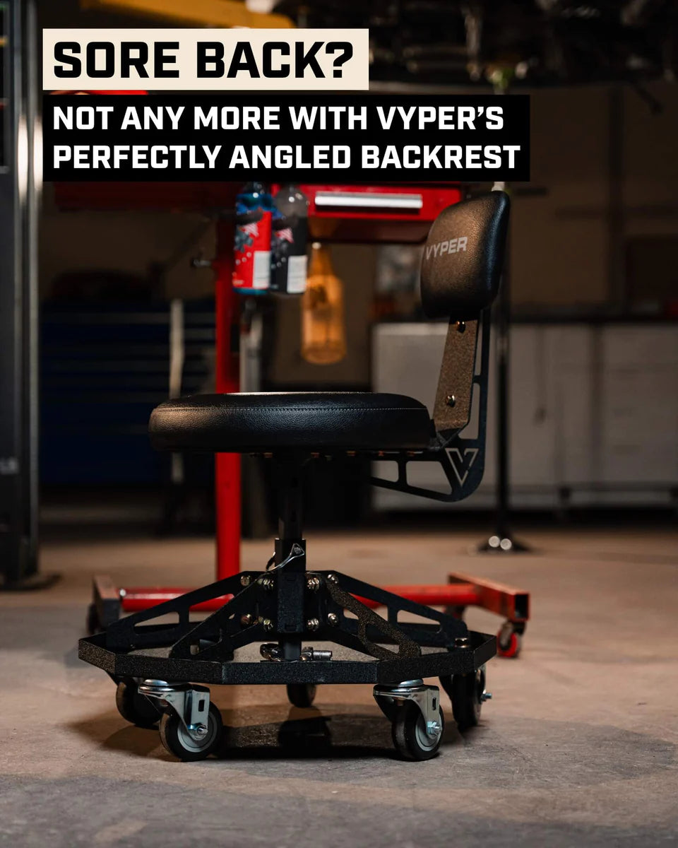 Vyper Chair | Robust Steel Sport  BLACK, BLUE & RED