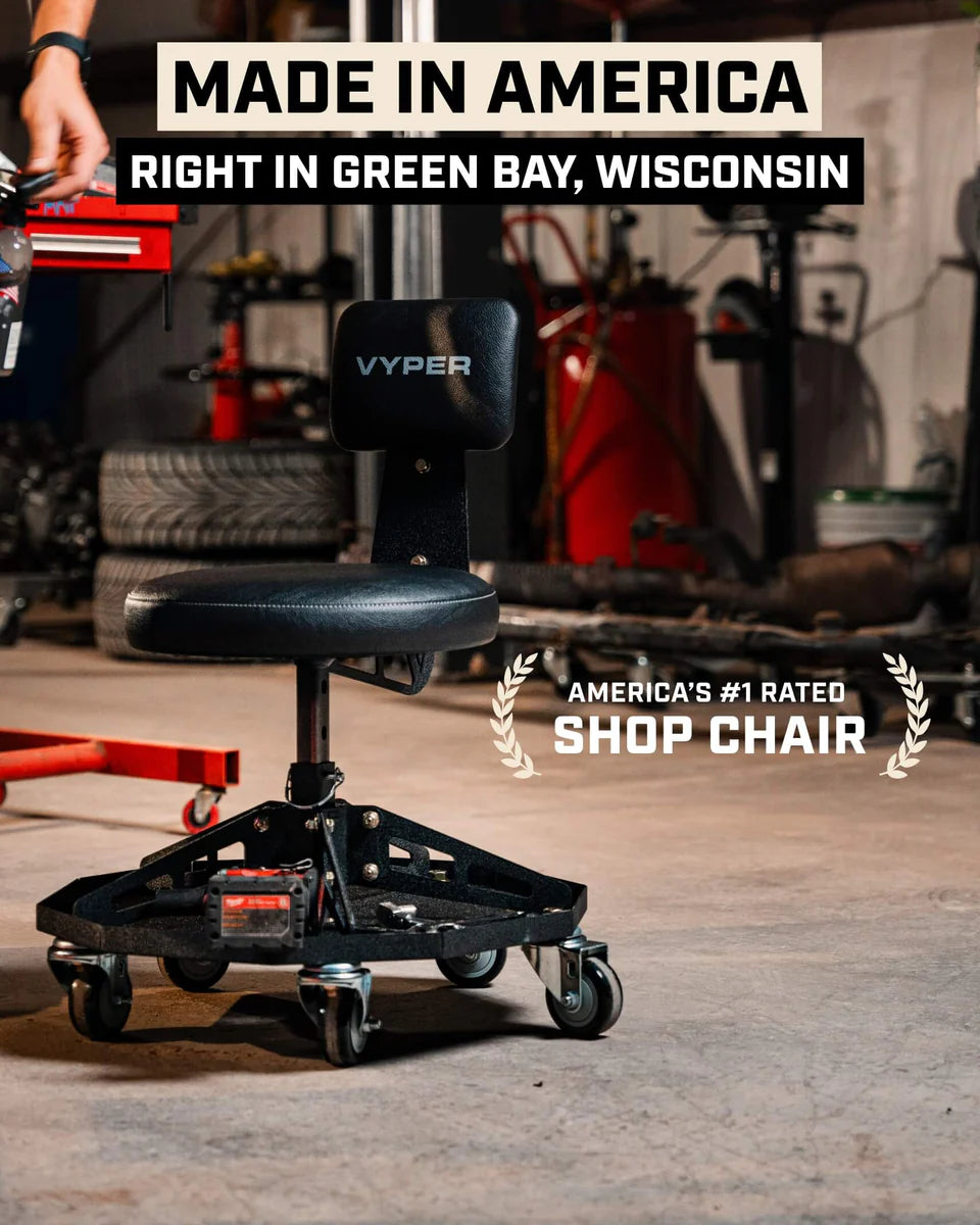 Vyper Chair | Robust Steel Sport  BLACK, BLUE & RED