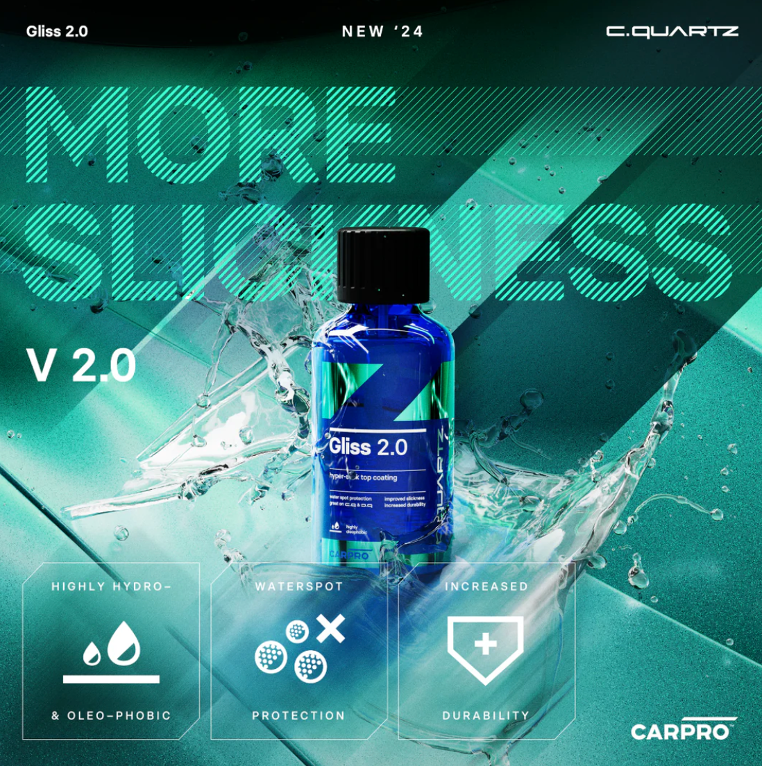 CARPRO CQUARTZ Gliss 2.0 Top Coat 30ml | 50ml