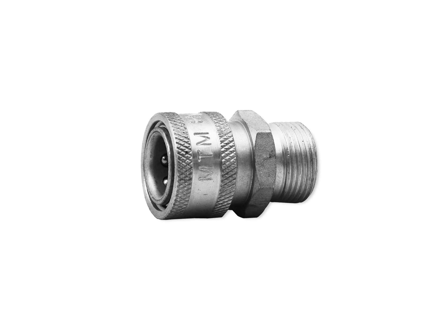 MTM HYDRO M22 15MM X 3/8TH Stainless QC Coupler  24.5022