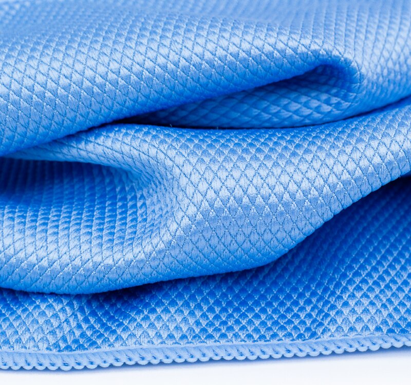The Rag Company Diamond Glass Towel - 16in. x 16in - Blue