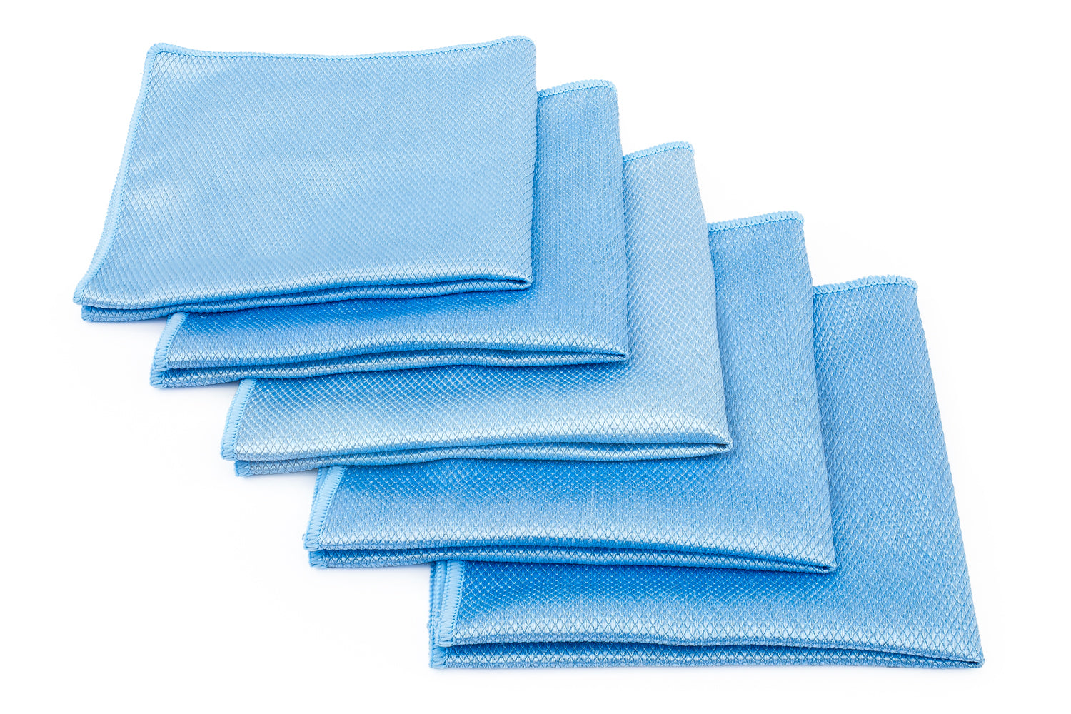 The Rag Company Diamond Glass Towel - 16in. x 16in - Blue