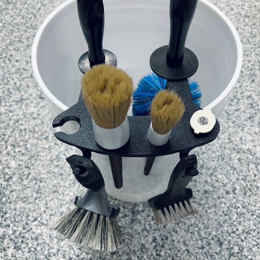 Stubby Nozzle Co.  BucketCaddy™ - The Wheel, Tire, & Detailing Brush Holder Mount Attachment for 5-gallon and 6-gallon Car Wash Buckets